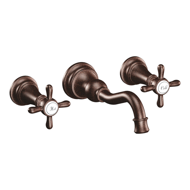 Weymouth Wall Mounted Bathroom Faucet, Oil Rubbed Bronze