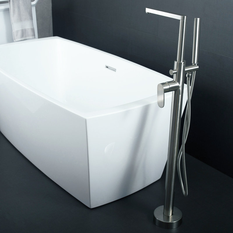 Floor Tub Spout, Brushed Nickel