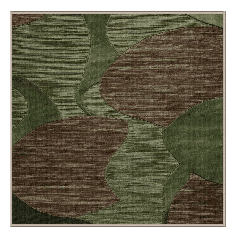 Tapis abstrait lavable à la machine, Carré 4 pi