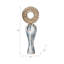 Pot décoratif en verre et métal avec couvercle circulaire en aluminium sculpté de style bord de mer moderne-798096535