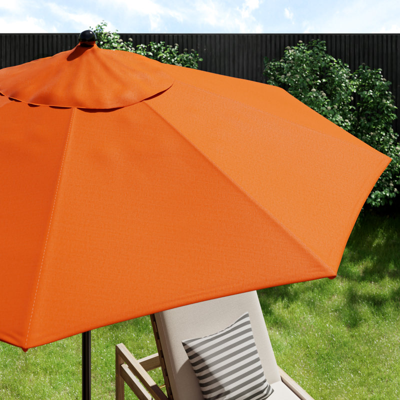 Parasol de marché 9 pi Maria, Toile Sunbrella® tangerine