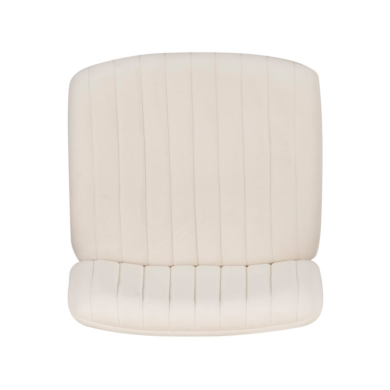 Morency Swivel Office Chair, Cream