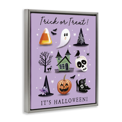 Cadre flottant «Trick Or Traite It's Halloween», conception par Elizabeth Tyndall