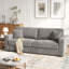 Canapé 87 places en tissu chenille de 87 po, canapé confortable à assise profonde, grand canapé moderne avec accoudoirs larges et coussins, canapé de maison à cadre en bois pour le salon-677668757