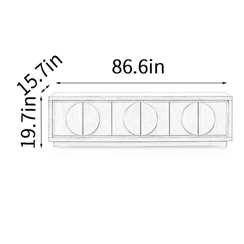 Meuble télé de style américain, 86.6"
