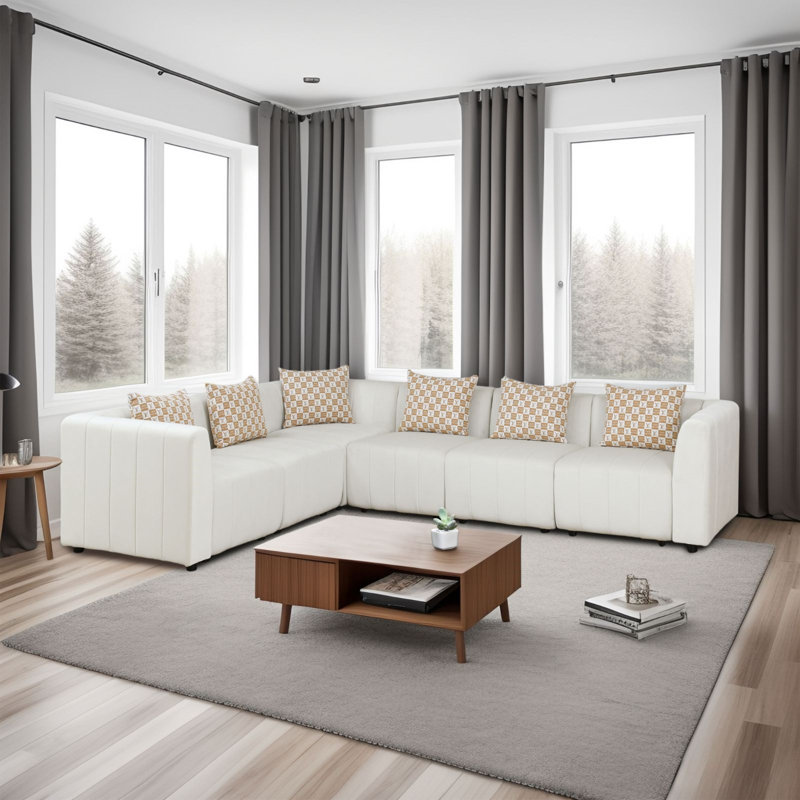 Cyera Upholstered L-Shaped Sectional, Left Hand Facing