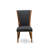 9-piece Dining Table Set includes a Dining Table and 8 Black Linen Fabric Dining room Chairs with Button tufted Back - Antique Walnut Finish-581957978-593989775