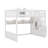 Wooden Loft Bed with Staircase, Wardrobe & Storage Shelves, Space-Saving Design with Under-Bed Area-1086342934