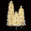 Arbre de Noël artificiel 3 pi 4 pi 5 pi 3 pièces avec branches enneigées pour la fête
