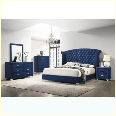 Table de chevet 2 tiroirs Pacific Blue
