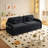 Space-saving Modern Sofas, Chenille Upholstered Convertible Sleeper For Small Spaces, Black