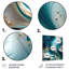 Décoration murale abstraite abstraite géode turquoise en métal III - marbre-87839961