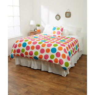 Housse de couette simple à pois multiples