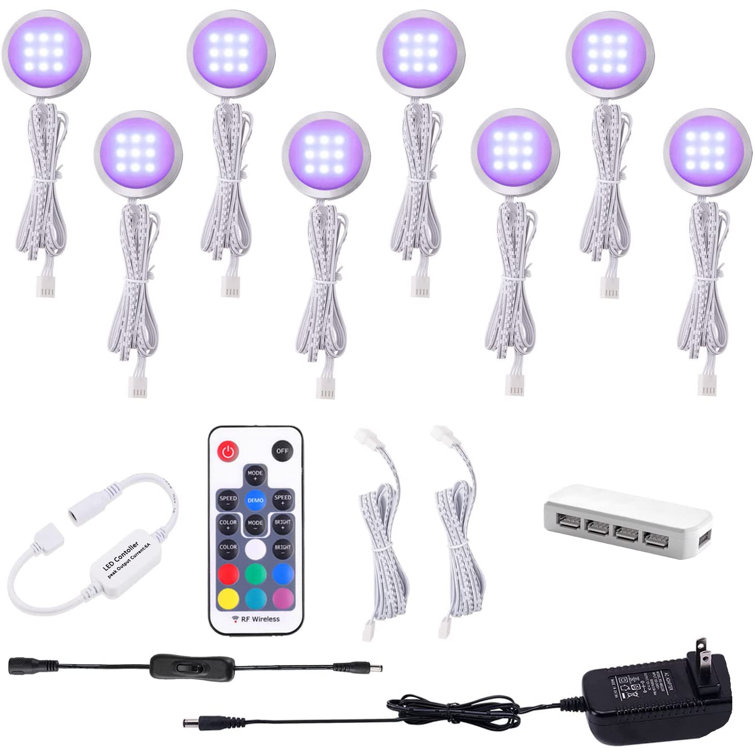 8 Light LED Under Cabinet Puck Light