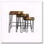 Natural And Black 3-Piece Nesting Table With Hairpin Legs