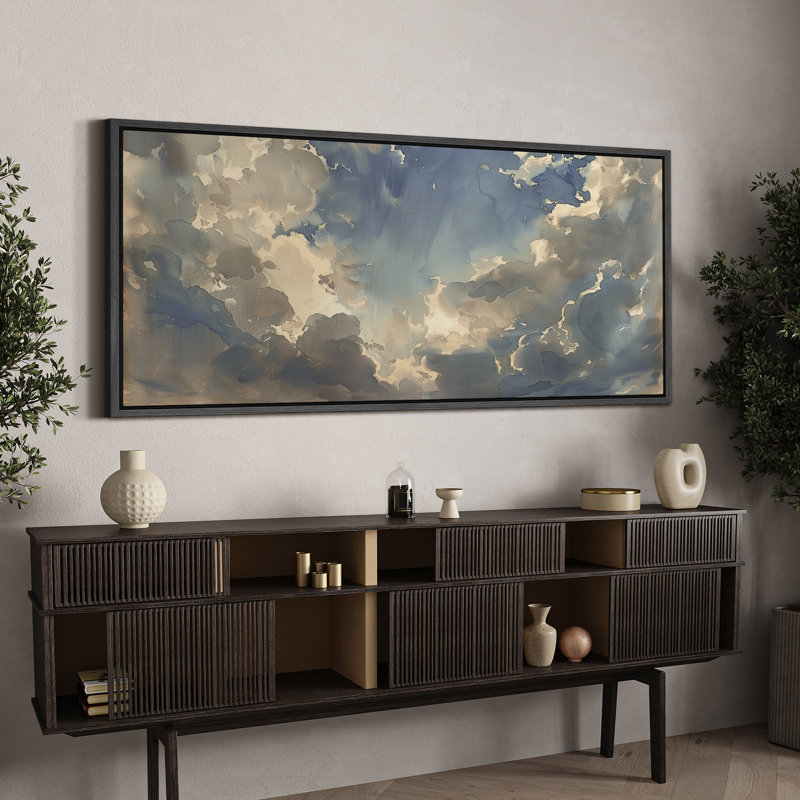 «Dynamic Blue Sky and Clouds», reproduction sur toile, H 30 po x l 60 po, Noir, noir, noir, noir