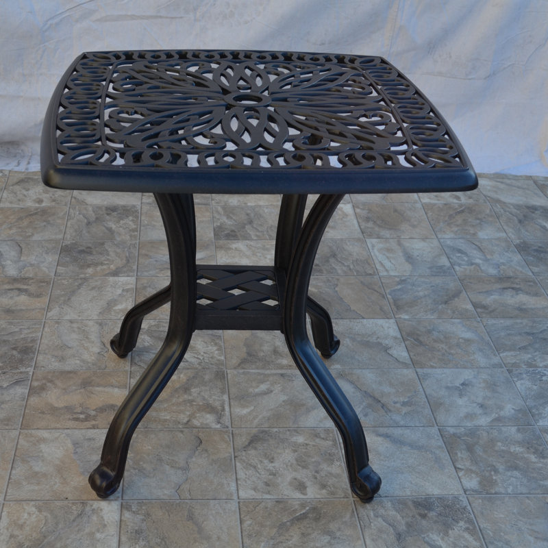 Allene Square Metal Outdoor Side Table , in. W 21'' in. D