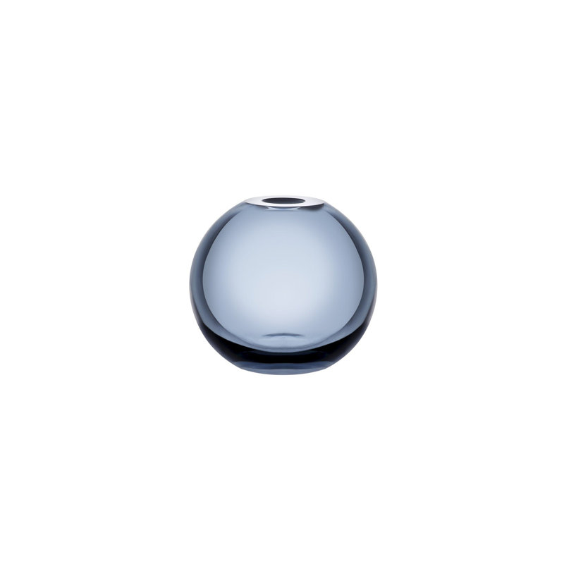 Vase Mars en acier, Bleu, H 5,25 po x l 3,5 po x P 4,25 po