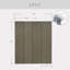 Sharmaine Adjustable Sliding Panel Track Blind for Patio Doors & Room Dividers, 45.8"- 86" W x 96" H, Trimmable Natural Woven Texture, Redwood (Semi-Sheer)
