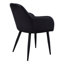 Chaise de salle à manger, ensemble de 2, latérales, rembourrées, cuisine, salle à manger, aspect cuir noir, métal noir, contemporain, moderne