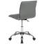 Low Back Designer Armless Ribbed Swivel Task Office Chair-202875056