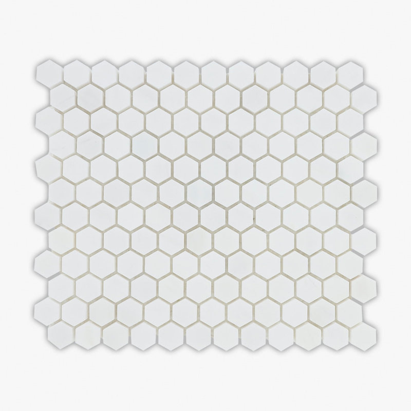 Bianco Dolomiti Hexagon 10" x 12" Marble Honeycomb Mosaic Wall & Floor Tile