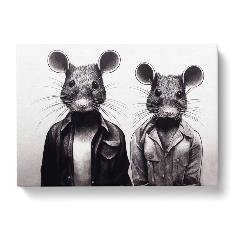 Two Street Rats - Wrapped Canvas Print, 50cm H x 76cm W x 3cm D