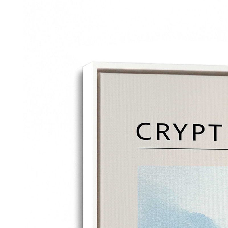 Crypt Lake Trail, reproduction d'art sur toile, 24 po x 36 po, Cadre flottant blanc opaque