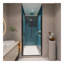 Porte de douche pivotante universelle à réglage de 1 3/8 po, ouverte à l'extérieur, avec verre trempé de 1/4 po et fini noir mat 2872