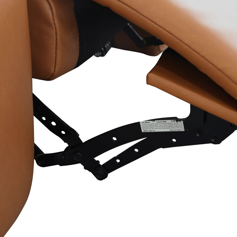 Canapé modulaire inclinable électrique Bravo-5 pièces avec chargeur sans fil et haut-parleur Bluetooth, Jaune orange