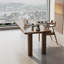 Bureau haut de gamme personnalisé en acrylique semi-suspendu en bois massif-25831245-25831241