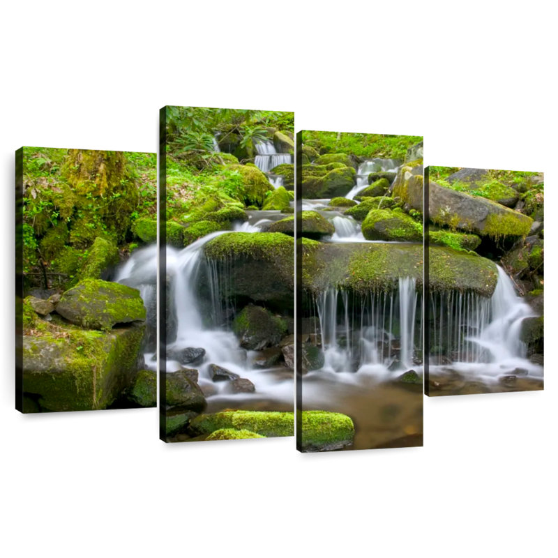 Alvord Mossy Stream Waterfall, 22" H x 36" W