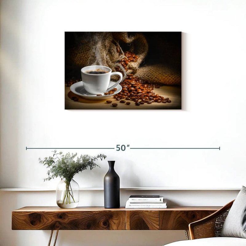 Freshly Brewed Coffee Canvas Print, 30" H x 20" W x 1.25" D