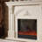 White Solid Wood Freestanding Fireplace