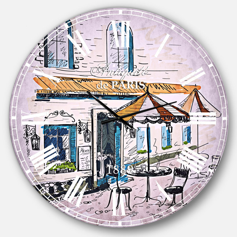 Horloge murale Street Caf?, Grand