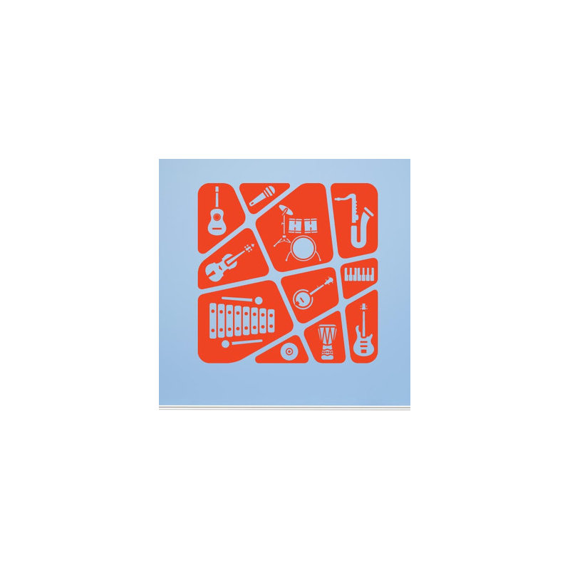 Entertainment Wall Decal, Orange