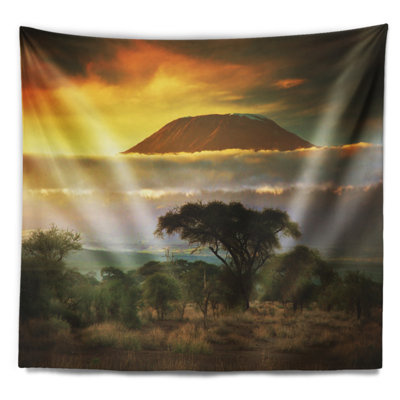 Photographie paysage mont kilimandjaro tapisserie