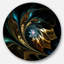 Fleur noire dorée moderne - art mural fleur fractale, impression avec fleur noire-33309510-116164185-35062431