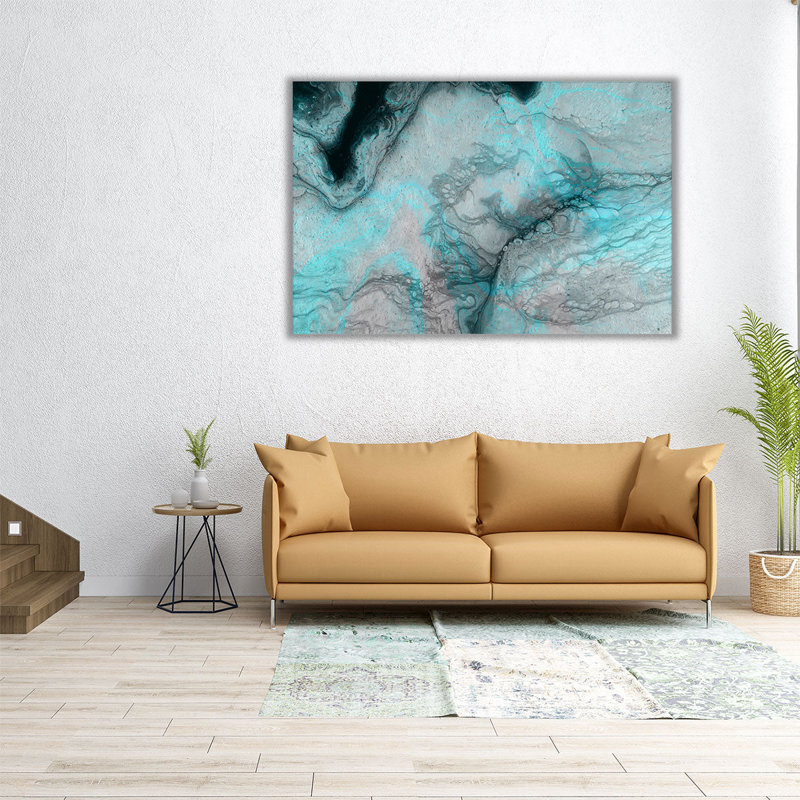 «Blue Crevice», reproduction d'art sur toile, H 32 po x l 48 po