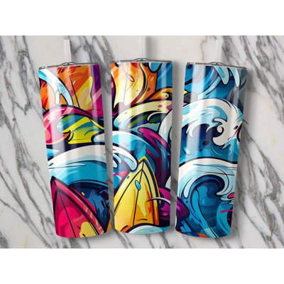 Choose Handmade Tumblers 591 mL Vacuum Insulated Stainless Steel (18/8) Travel Tumbler with Straw
