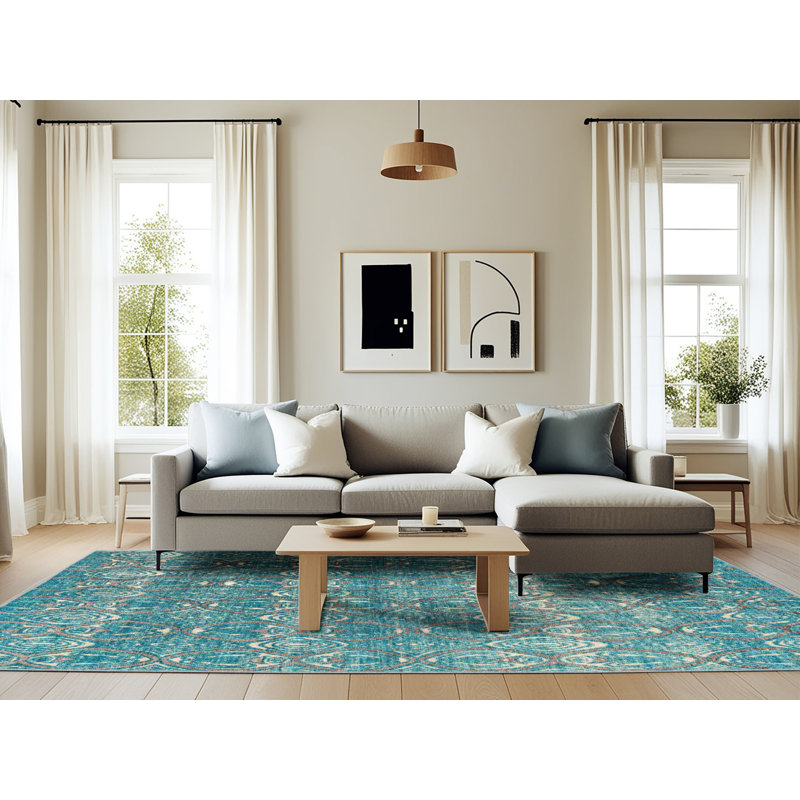 Abstract Indoor Rug, Rectangle 6' x 9'