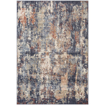 10'Abstract Power Loom Runner Rug