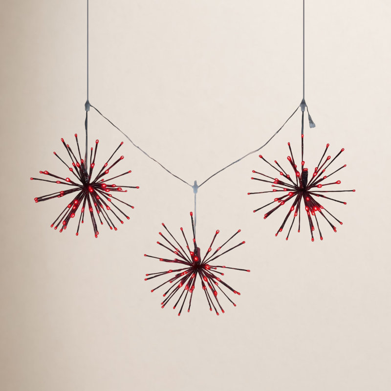 15" LED Starburst Lighted Branch, Red