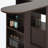 Modern Bar Cabinet with Rotating top and 2 Ribbed Glass Door