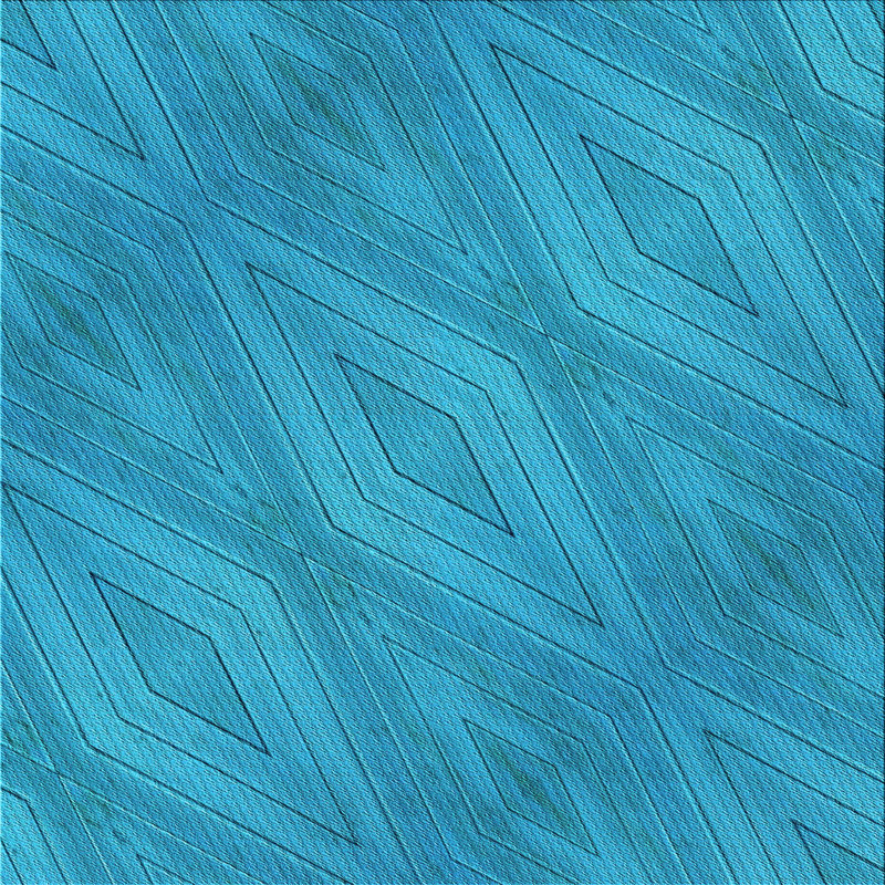 Tapis à motif lavable à la machine 2989 - Pat3574-LBLU, Carré 8 pi