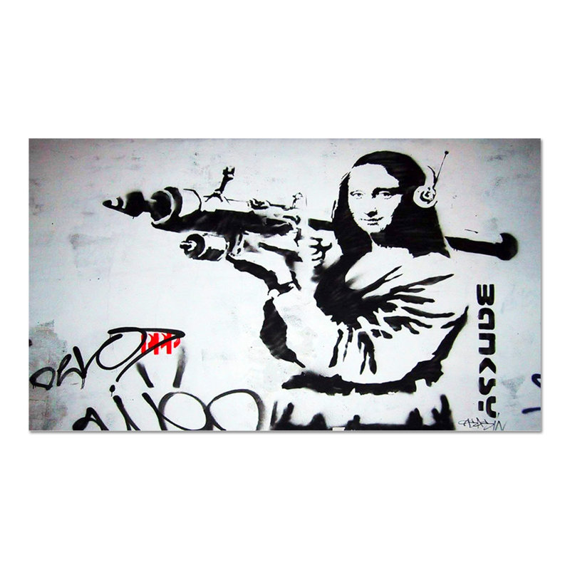 Monnalisa Cannone by Banksy - Rectangle Print, 80cm H x 140cm W