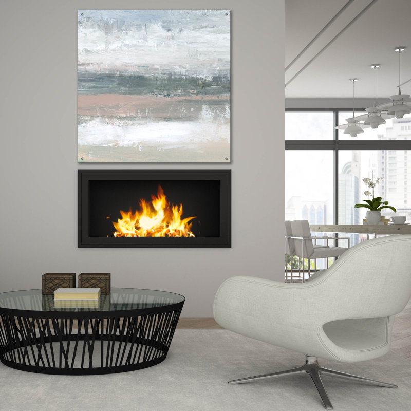  «Pastel Tides 2» par Ethan Harper, art mural en verre acrylique, 36 po x 36 po, H 36 po x l 36 po