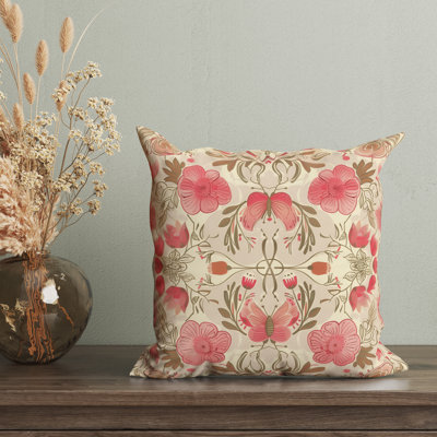 Housse de coussin réversible à motif floral Folk Maximalist