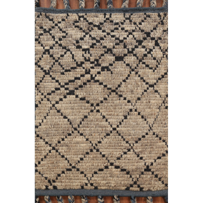 Striped Wool Moroccan Oriental Accent Rug 2x3