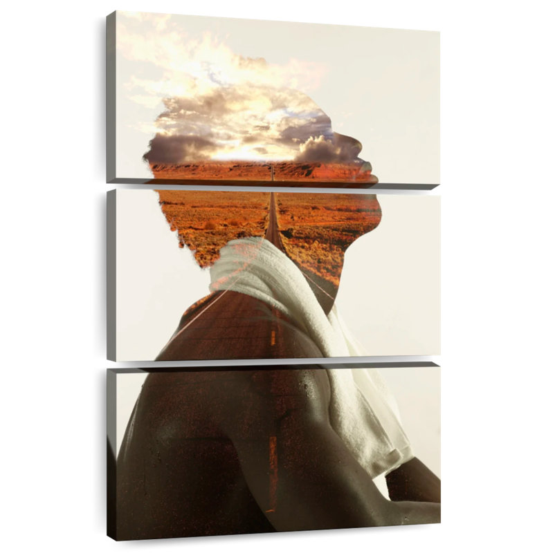 Portrait d'homme Leisha Solitude, H 32 po x l 20 po